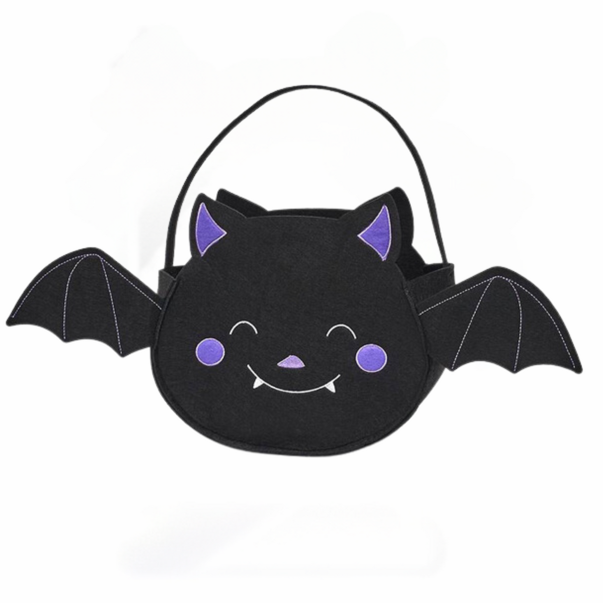 Black Bat Felt Trick or Treat Gift Basket & Wrap