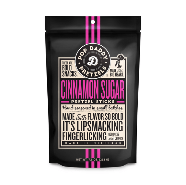 Cinnamon Sugar Pretzel Sticks | Pop Daddy Snacks