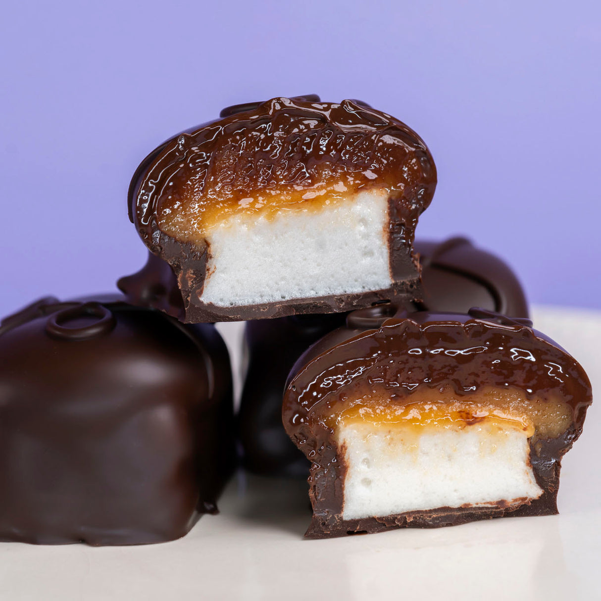 Dark Chocolate Caramel Marshmallows