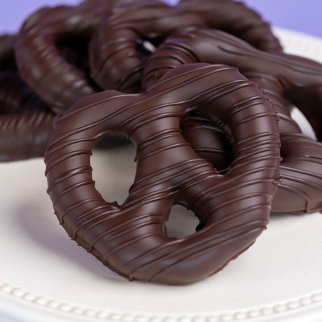 Dark Chocolate Drizzled Pretzels