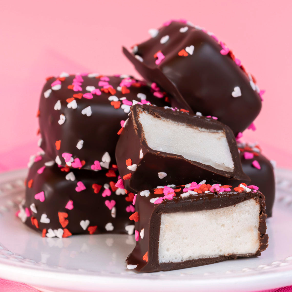 Dark Chocolate Valentine Confetti Marshmallows Local Delivery Shipping Nationally Food Gift Basket Gourmet Gift Basket The Office Scranton Pennsylvania Dunmore