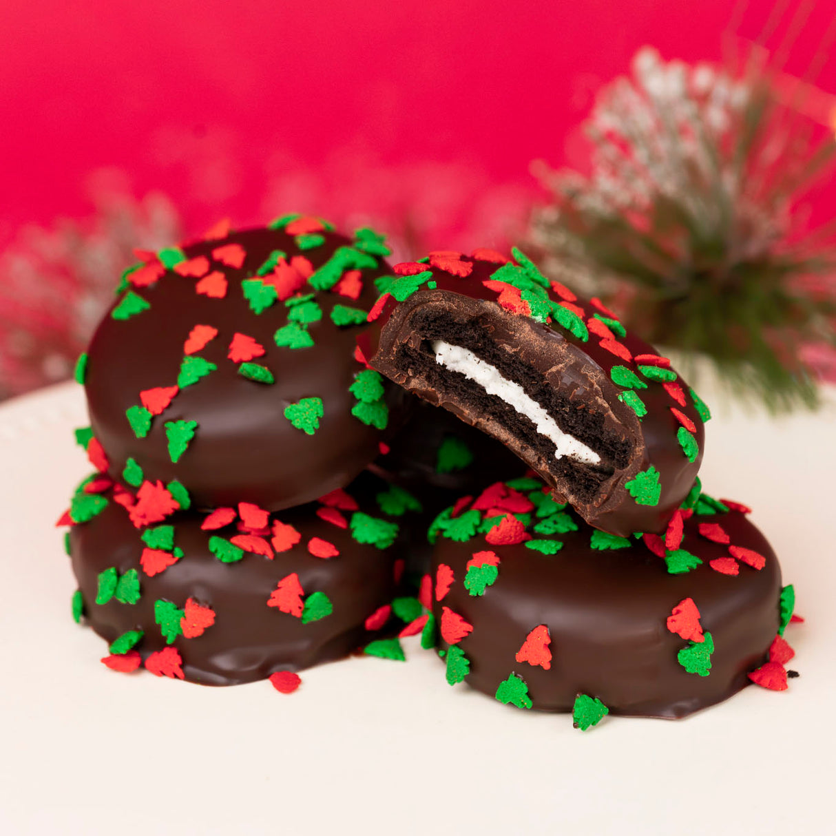 Dark Chocolate Christmas Confetti Oreo