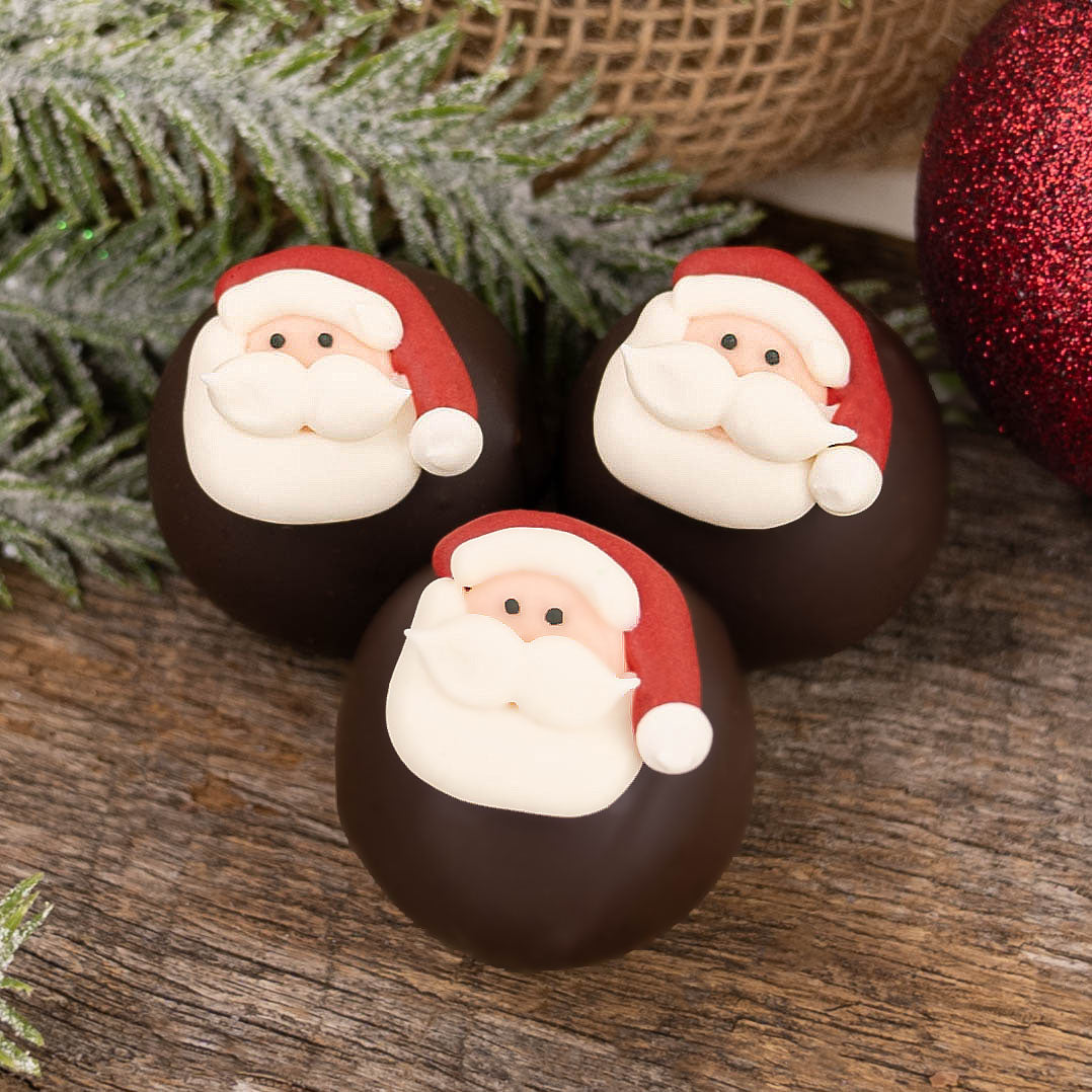 Dark Chocolate Santa Ganache Truffles