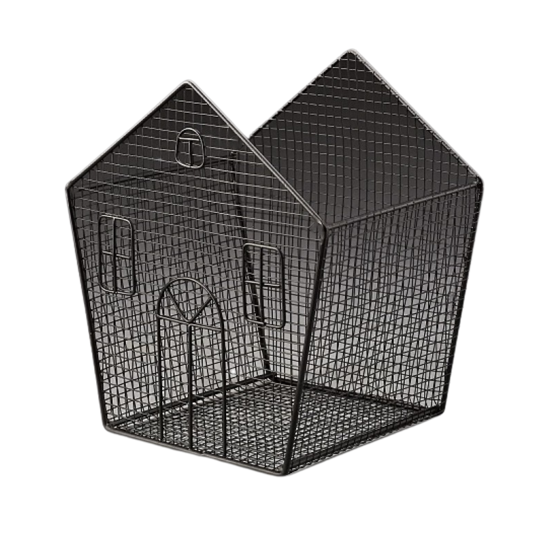 Metal House Gift Basket & Wrap