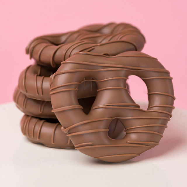 Milk Chocolate Drizzled Pretzels