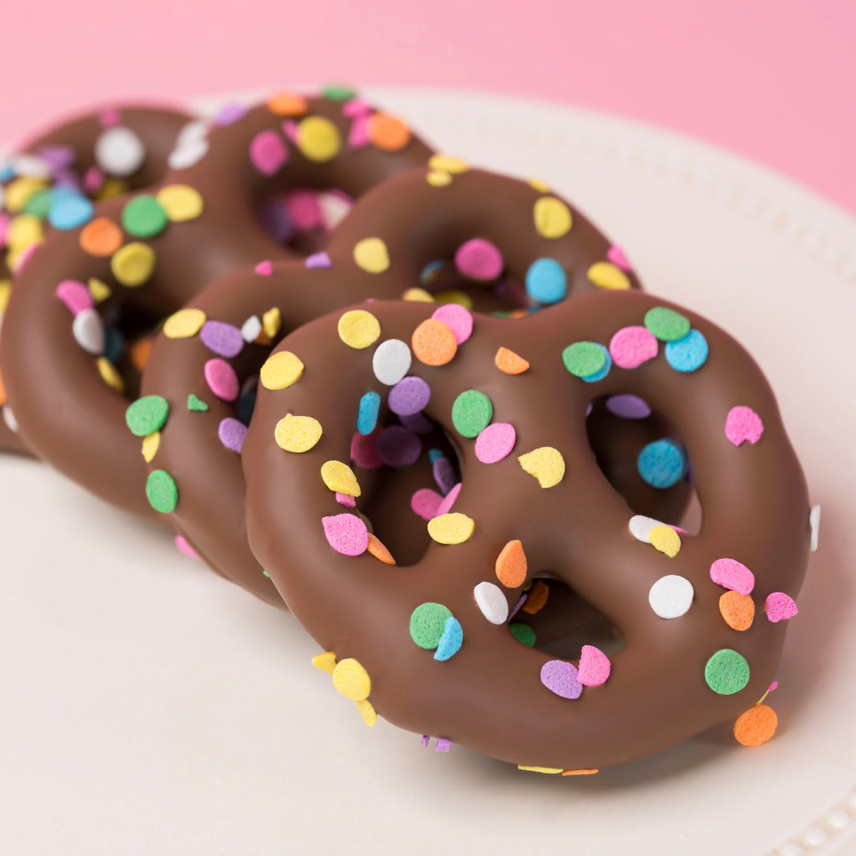 Milk Chocolate Pastel Confetti Pretzels