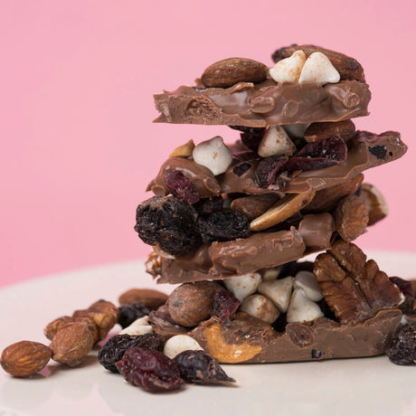 Milk Chocolate Raspberry Nut Bark