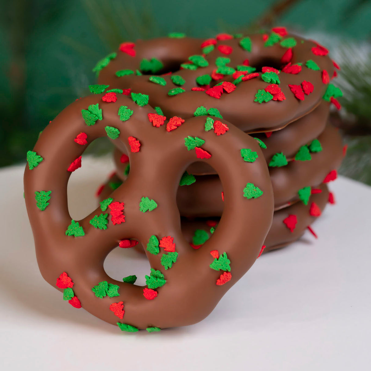 Milk Chocolate Christmas Confetti Pretzels