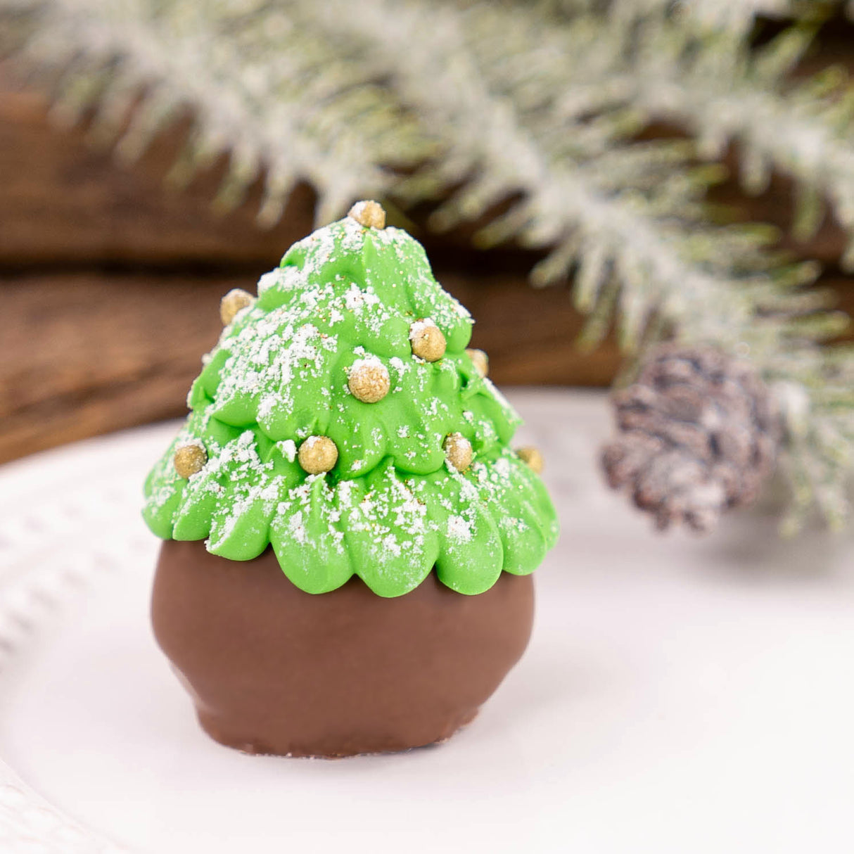 Milk Chocolate Christmas Tree Ganache Truffle