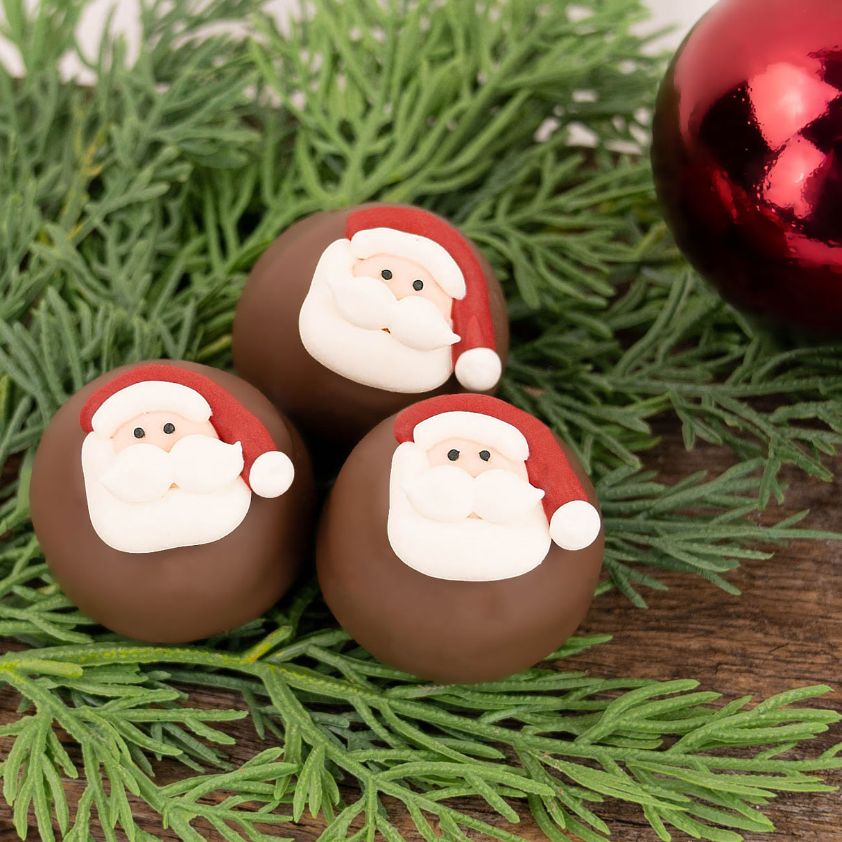 Milk Chocolate Santa Ganache Truffles