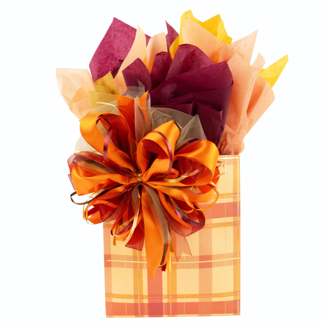 Pumpkin Plaid Gift Bag