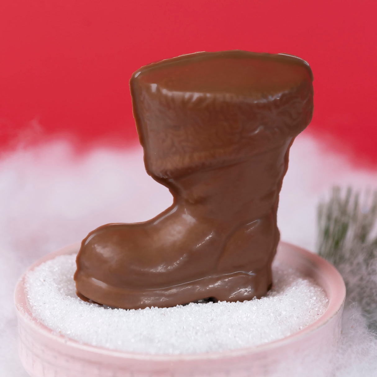Solid Milk Chocolate Santa Boot