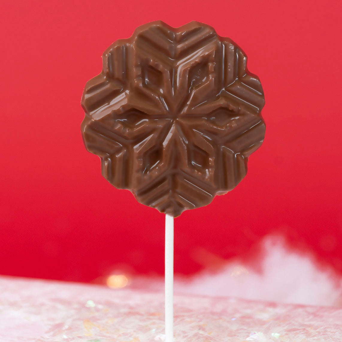 Solid Milk Chocolate Snowflake Lollipop