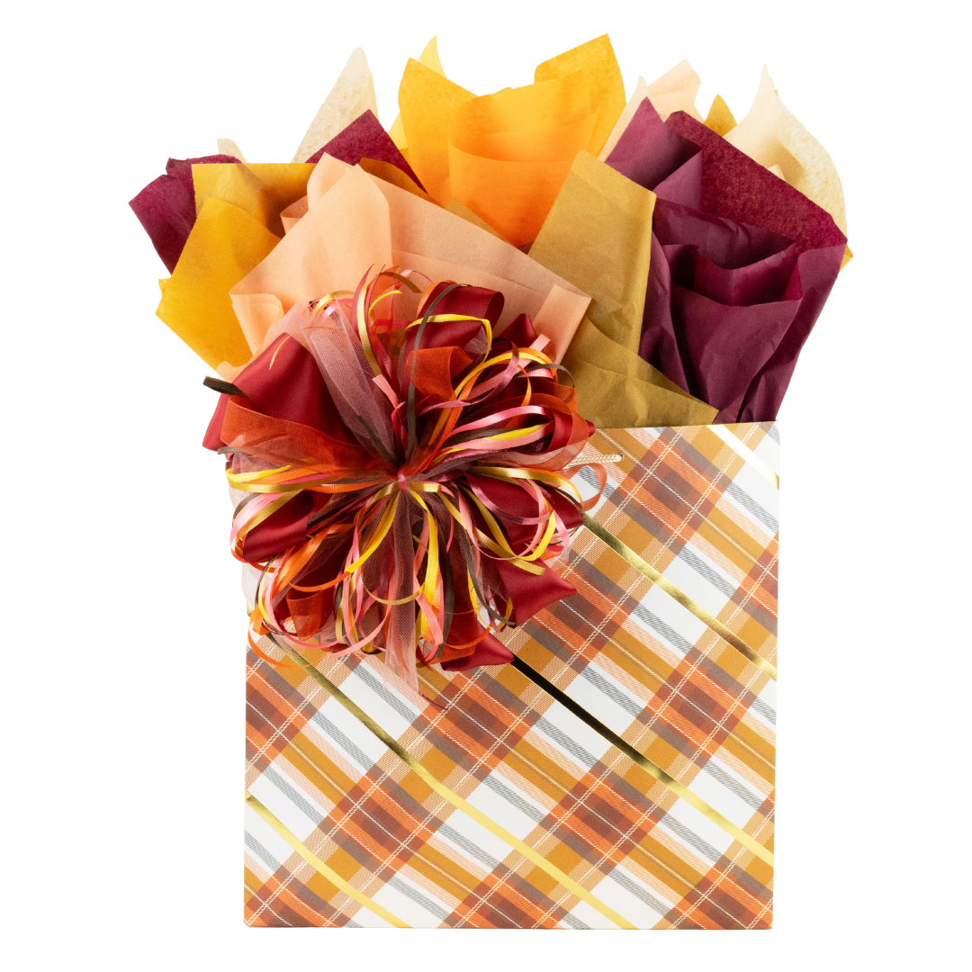 Sunset Plaid Gift Bag