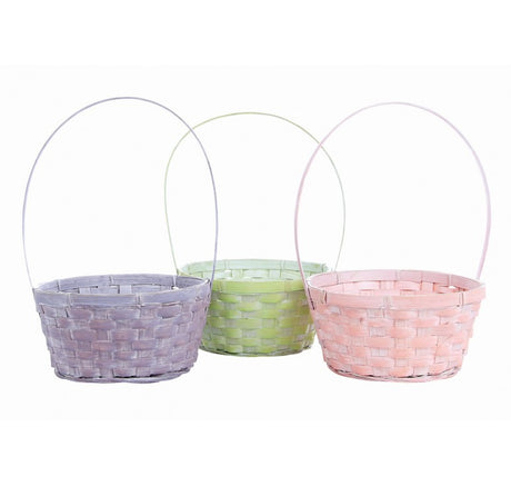Traditional Pastel Easter Wicker Basket & Wrap