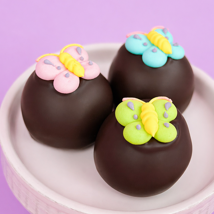 Dark Chocolate Butterfly Ganache Truffles
