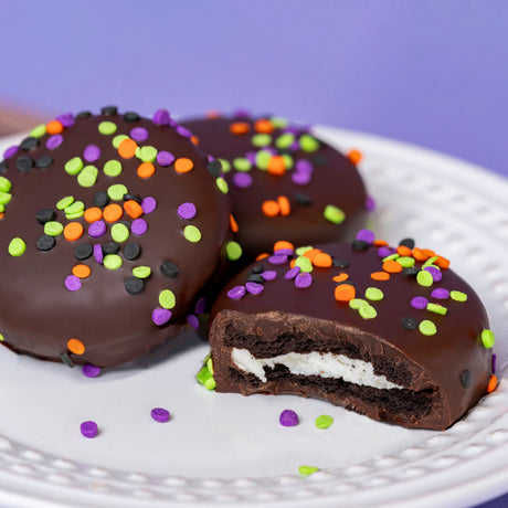 Dark Chcolate Halloween Confetti Oreos