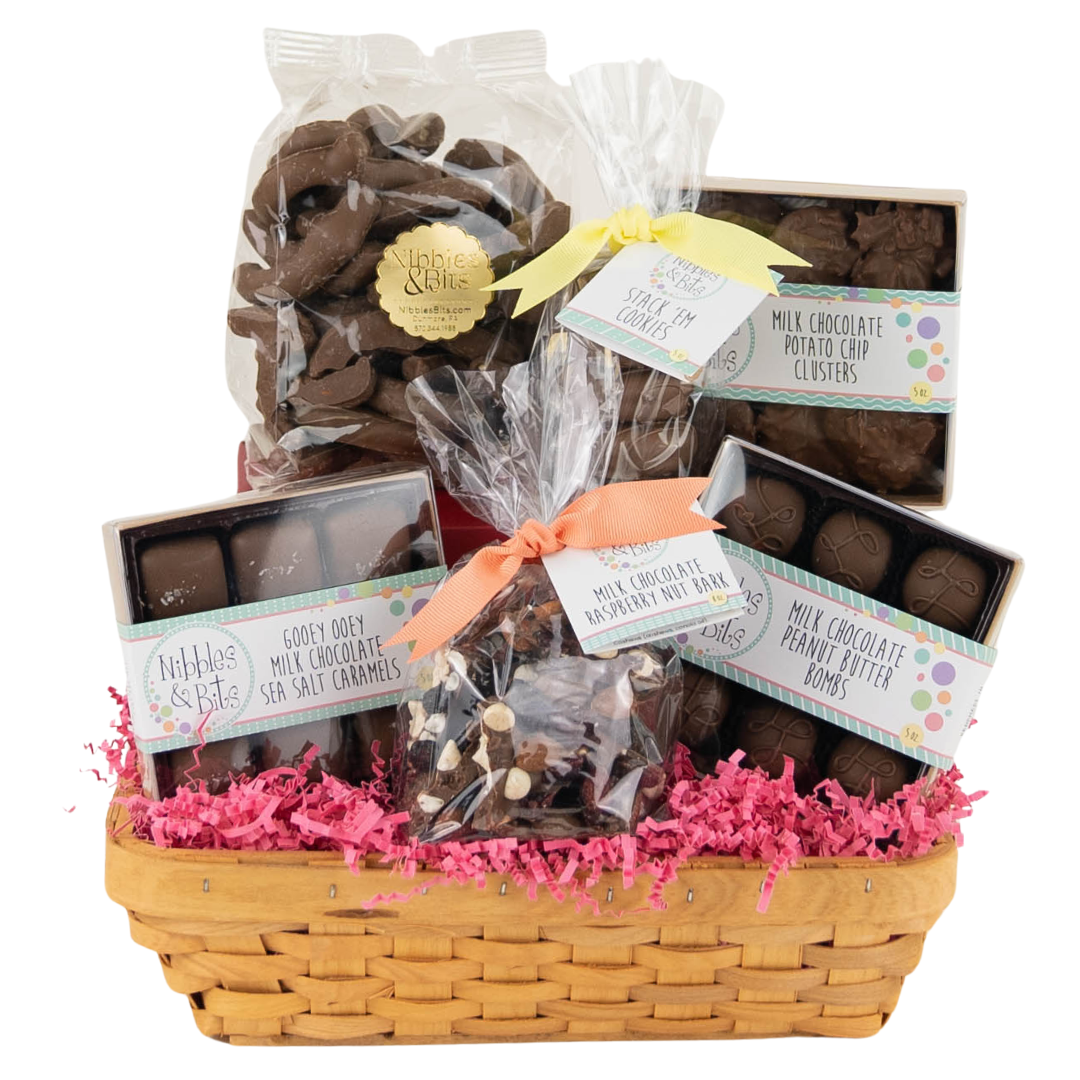 Gimme Chocolate Gift Basket – Nibbles & Bits