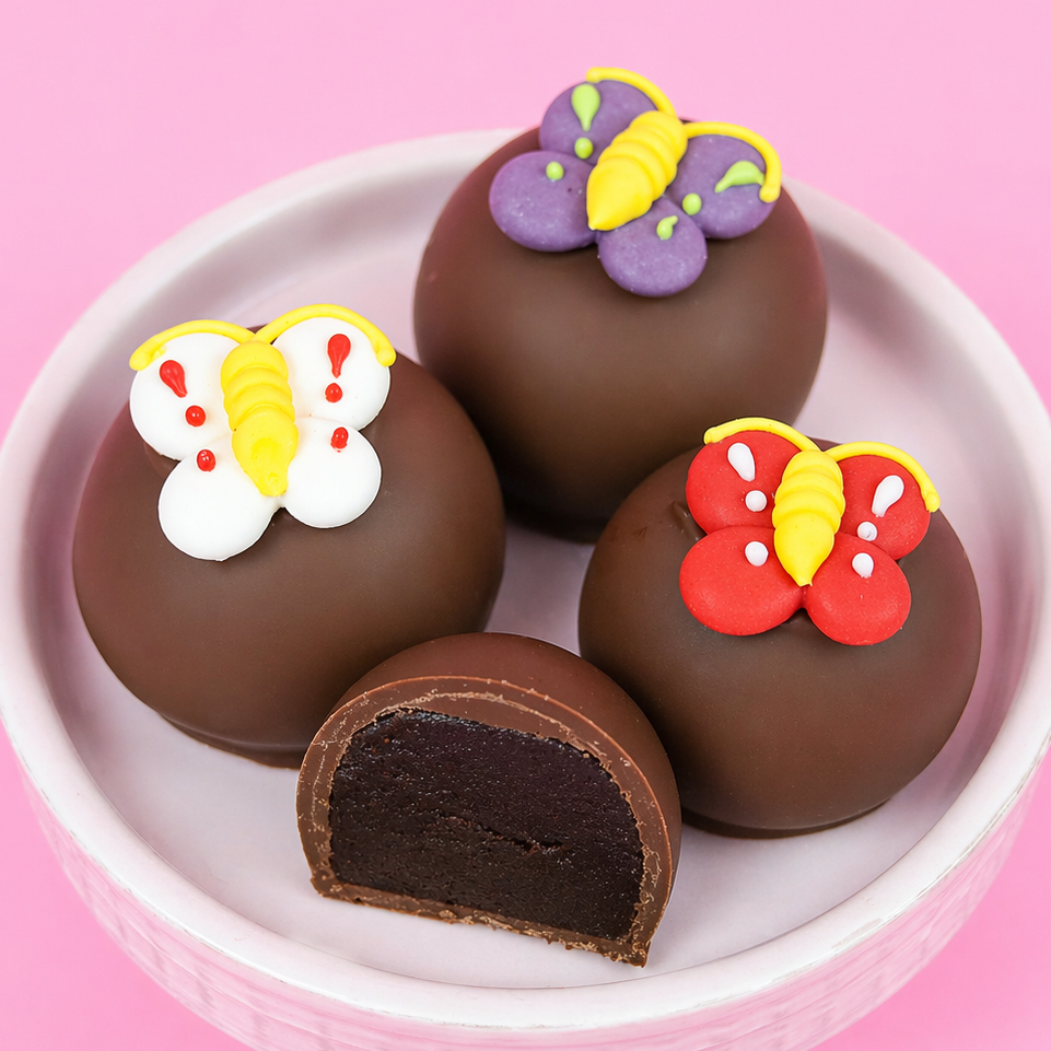Milk Chocolate Butterfly Ganache Truffles