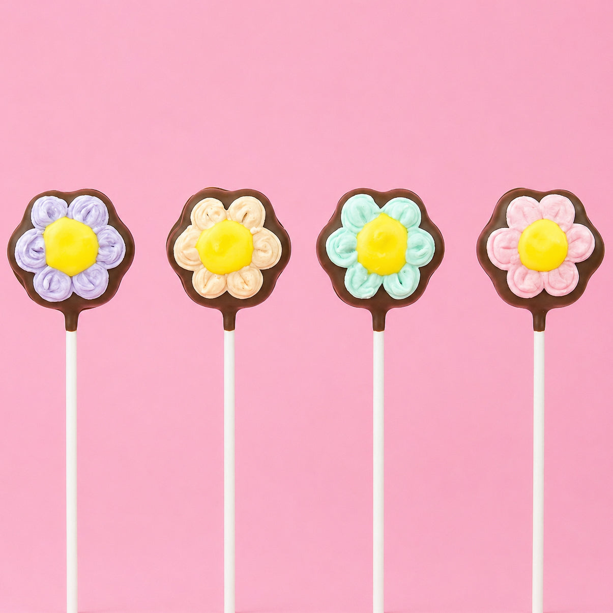 Milk Chocolate Flower Ganache Pop