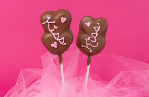 Milk Chocolate Marshmallow Heart Lollipop