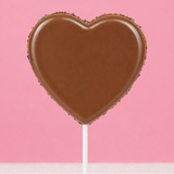 Milk Chocolate Nonpareil Heart Lollipop