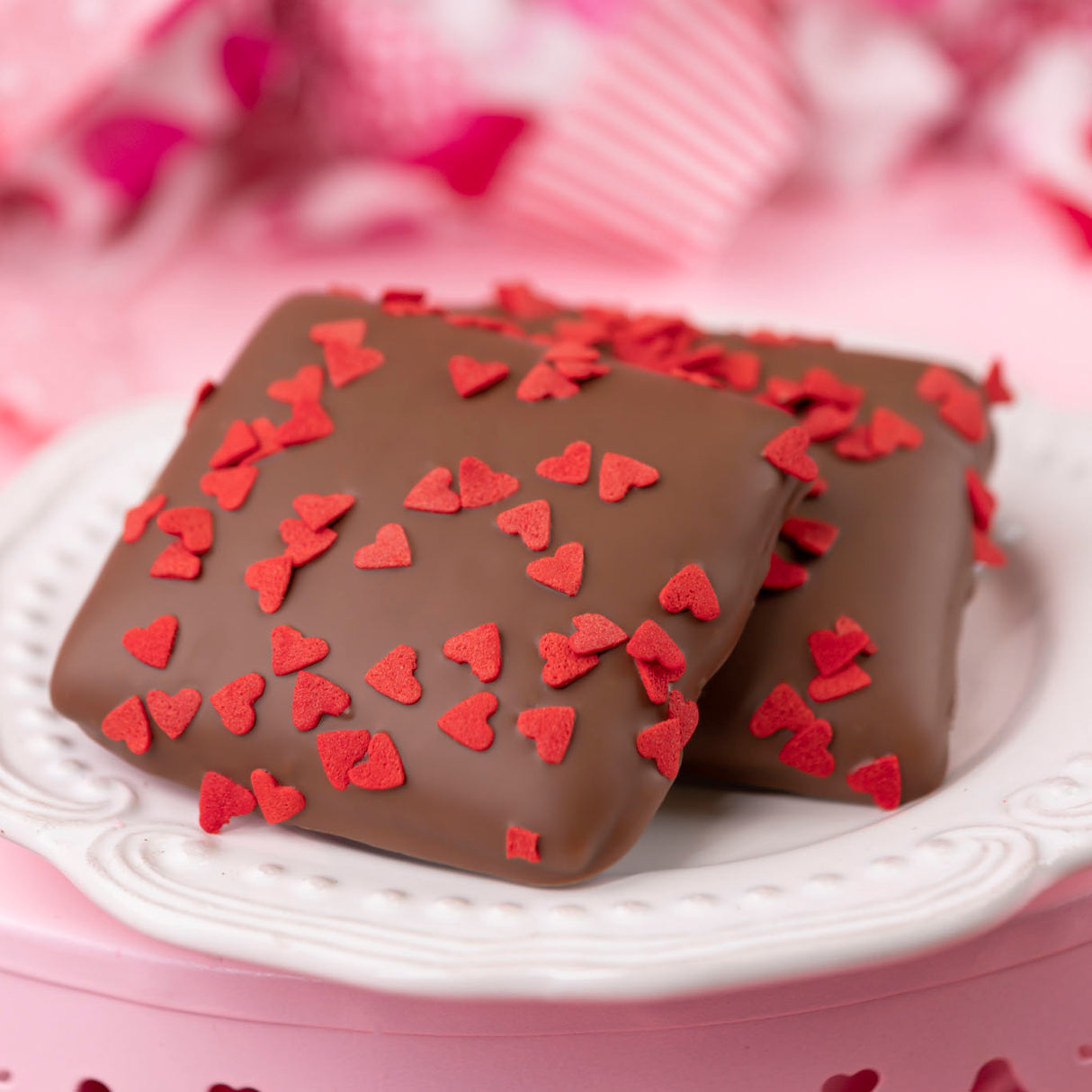 Milk Chocolate Valentine Confetti Graham Crackers