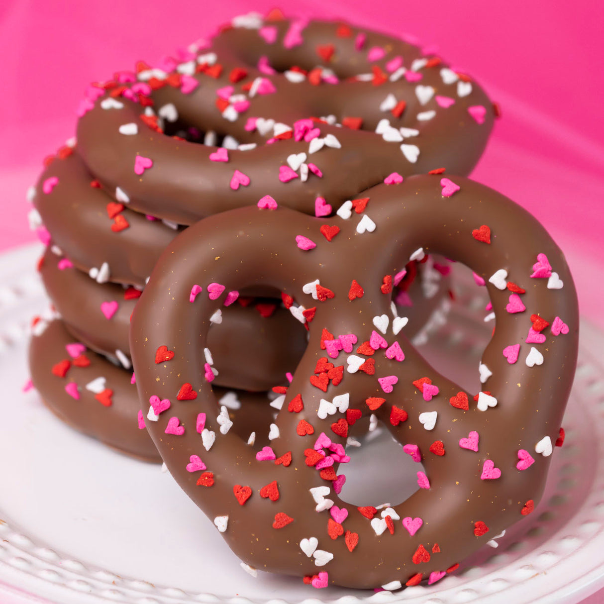 Milk Chocolate Valentine Confetti Pretzels