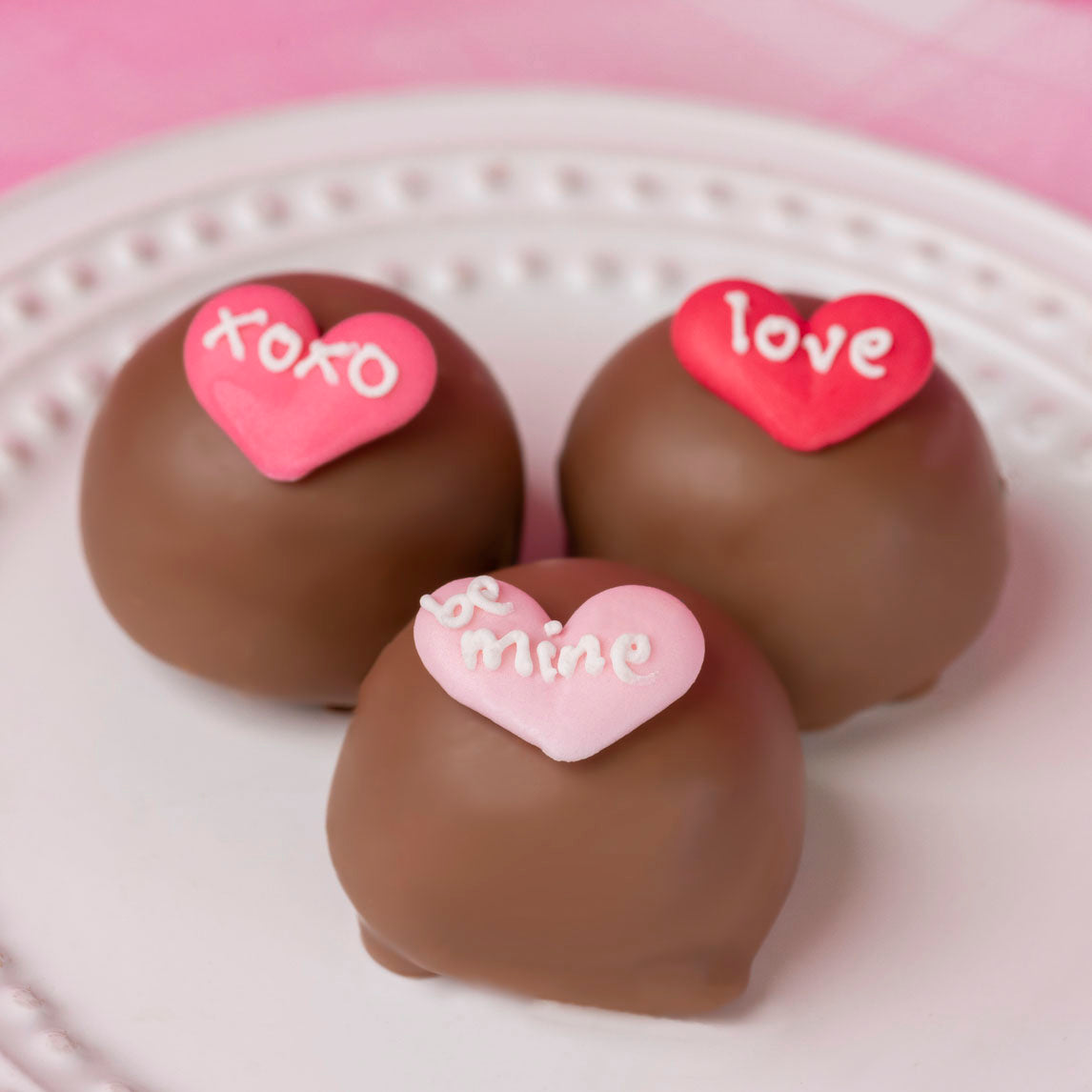 Milk Chocolate Valentine Ganache Truffles Chocolates Candy Candies Heart Local Delivery Shipping Nationally The Office Scranton Pennsylvania Dunmore Food Gift Basket Gourmet Gift Baskets 