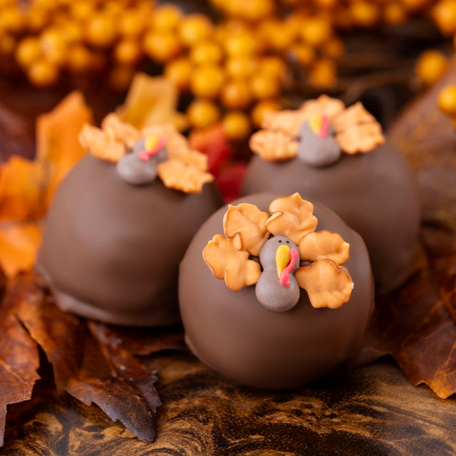 Milk Chocolate Ganache Thanksgiving Turkey Truffles