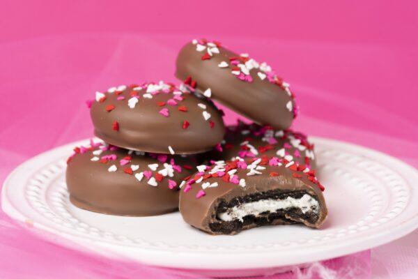 Valentine Confetti Milk Chocolate Covered Oreos